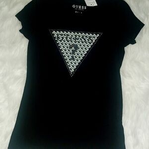 GUESS Black Graphic Women's Top (A)